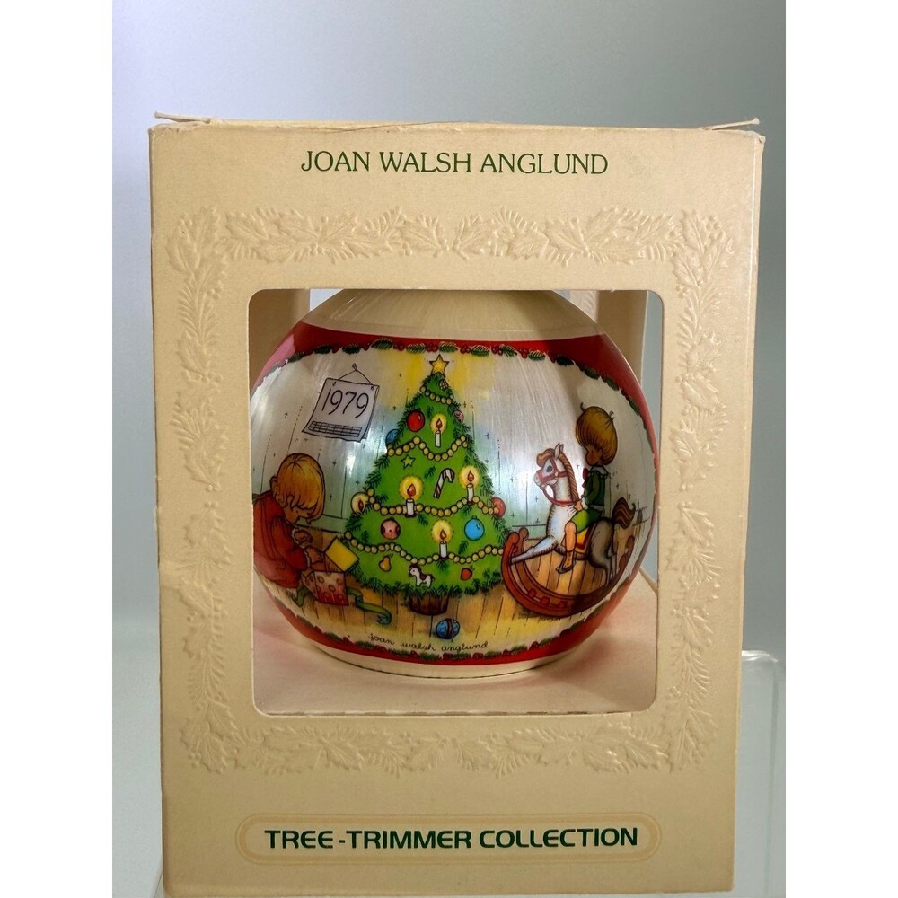1979 Hallmark Joan Walsh Anglund w-Box Christmas Ornament Unbreakable Satin Mint